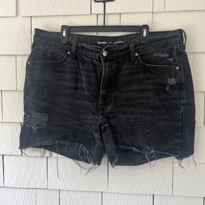 Old Navy Women's High-Rise Slouchy Straight Denim Shorts Size 16